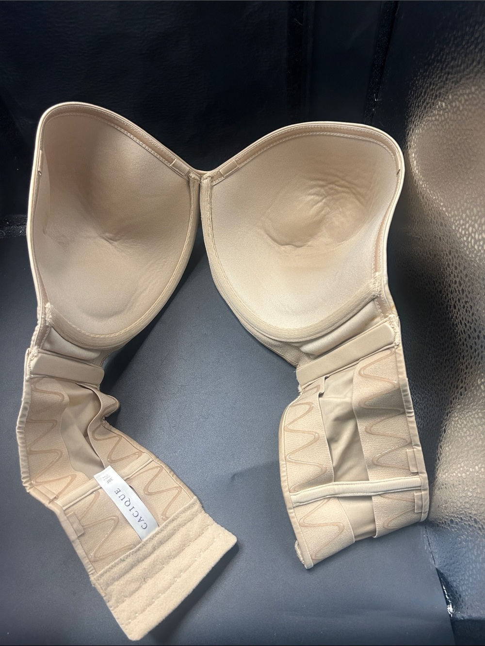 Cacique Beige Strapless Backless Adhesive Bra